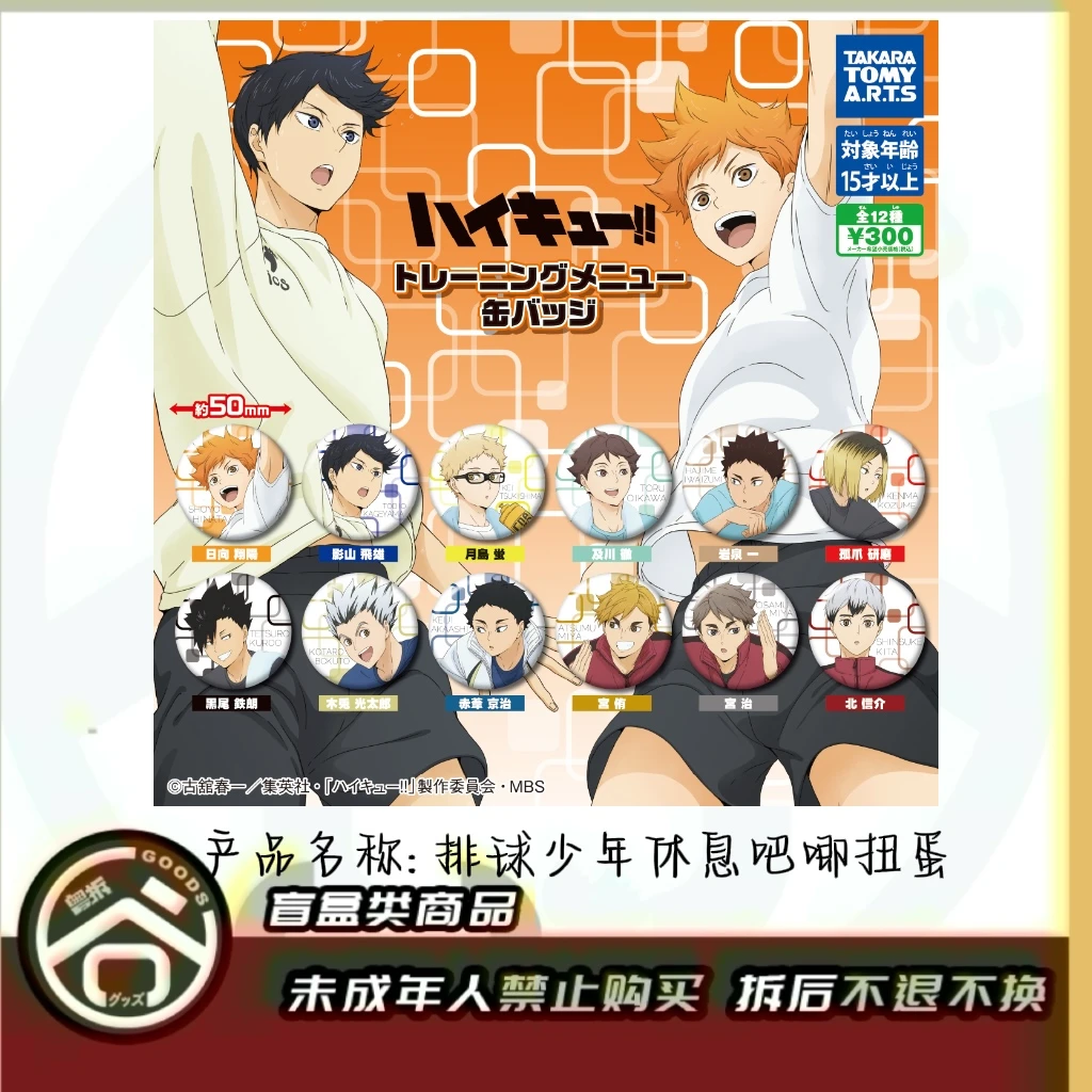 【现货】日谷排球少年休息吧唧扭蛋 全12种 日版正版【盲盒】