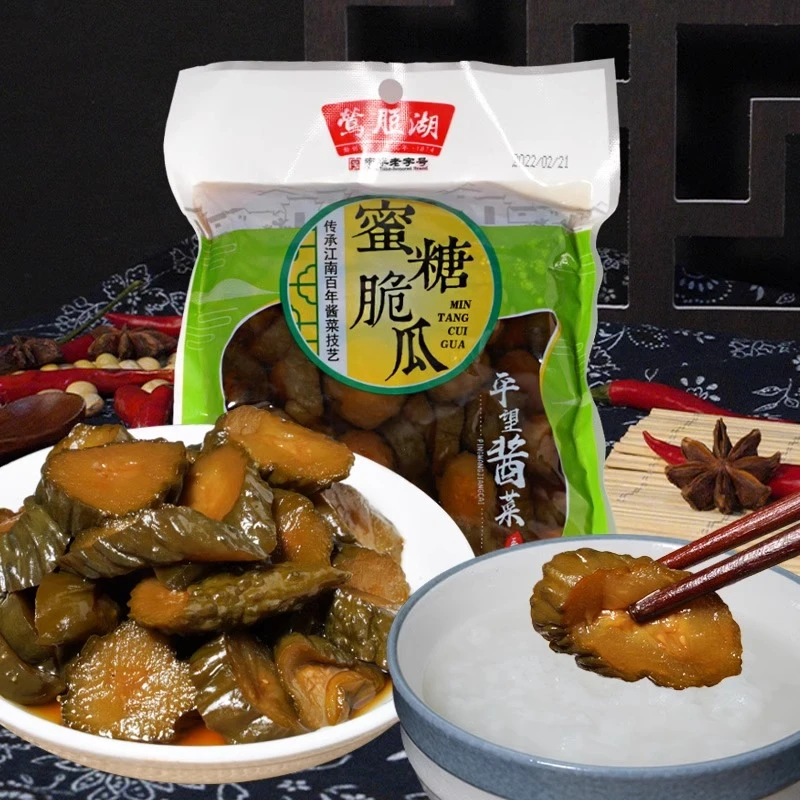 苏州平望老字号莺脰湖特产下饭酱菜蜜糖脆瓜200g腌制喝粥小菜泡菜