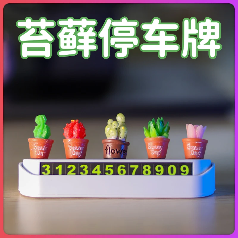 H爆款绿植停车手工DIY保护隐私 号停车挪车码牌