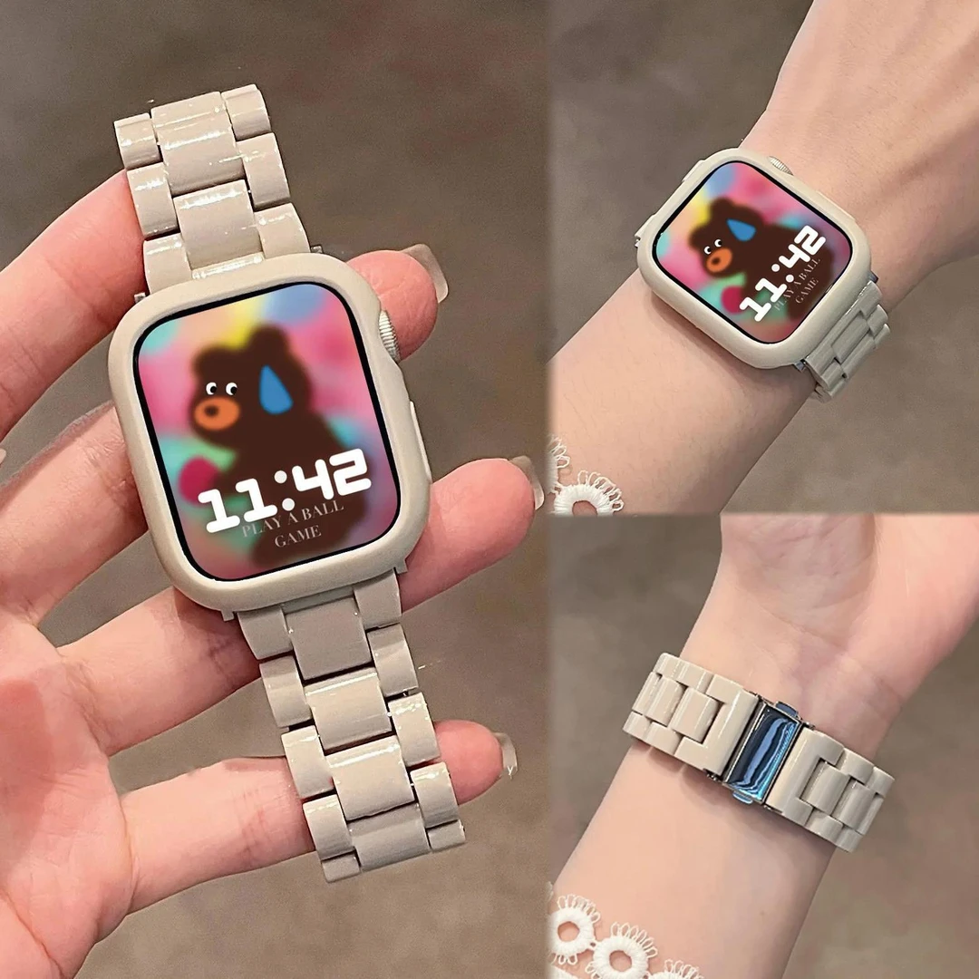 夏日糖果冰淇淋亚克力适用苹果Appleiwatch/S10/9/8SEultra手表带