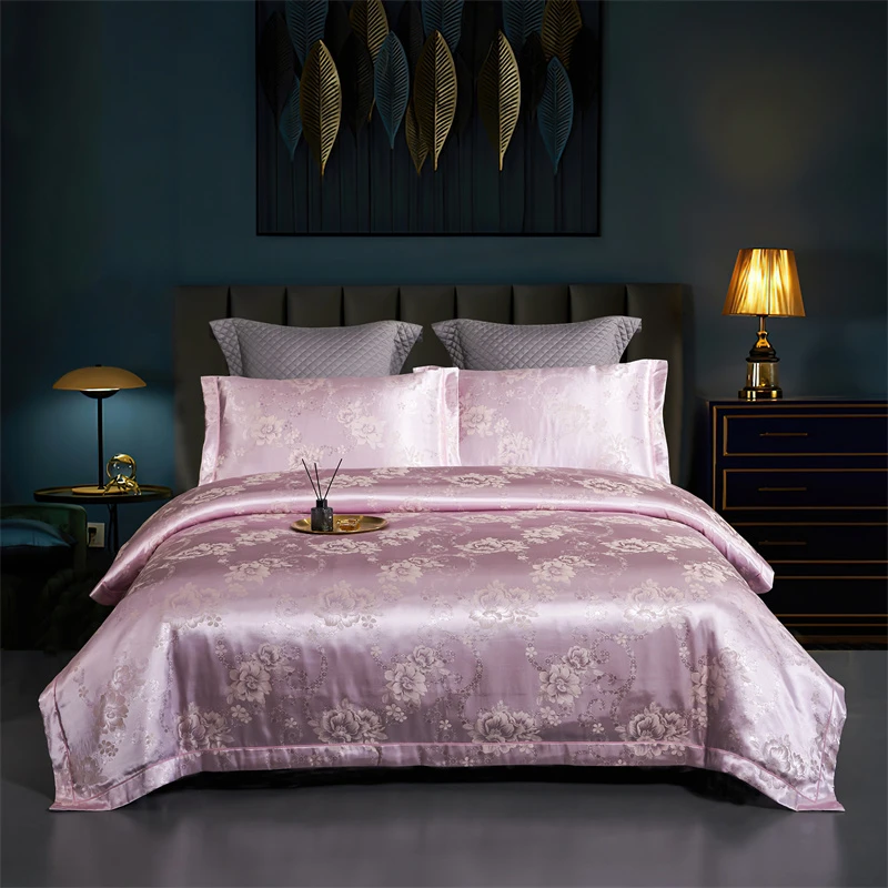 锦瑟之梦-轻奢提花床上四件套春夏秋冬不滑床