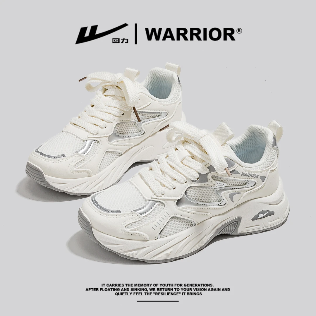 回力女鞋秋季百搭厚底老爹鞋2025新款爆款软底潮鞋增高休闲鞋1516