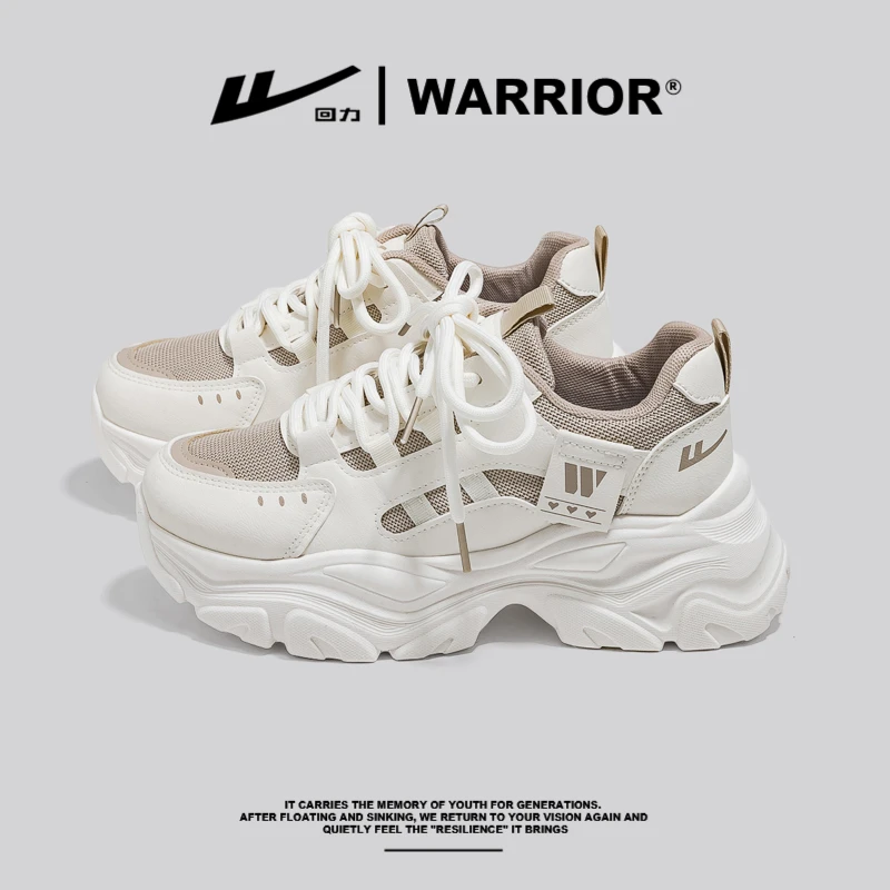 回力秋季厚底老爹鞋女秋款2025新款小白鞋休闲百搭增高运动鞋4219