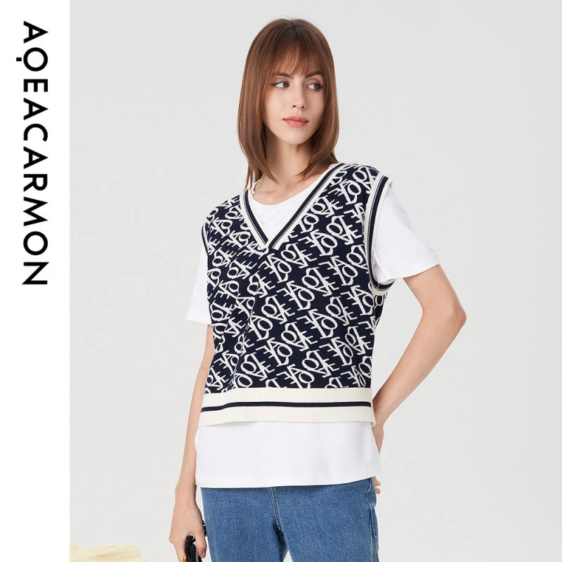 【秋】女士毛衫背心 A23QF23J21