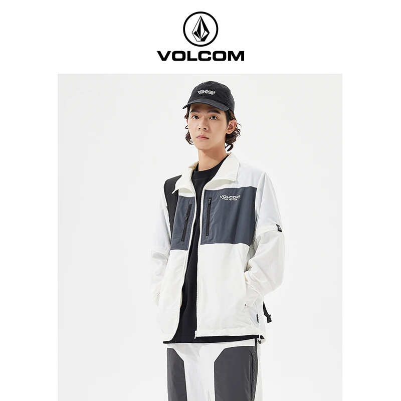 VOLCOM钻石男款户外透气连帽宽松防风外套秋冬夹克A1312344