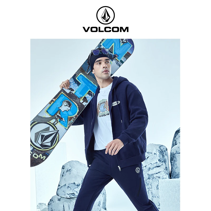 VOLCOM钻石时尚潮流连帽衫2025秋季新款百搭卫衣 VA221TR002 DR