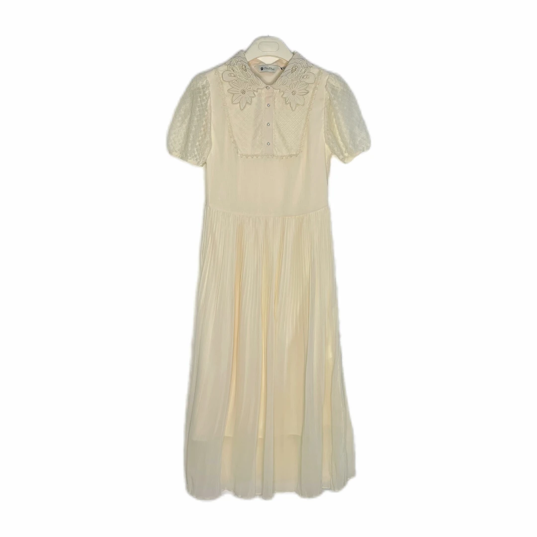 q水y人优雅刺绣设计师连衣裙夏秋2022年夏季新款简约时尚裙子女