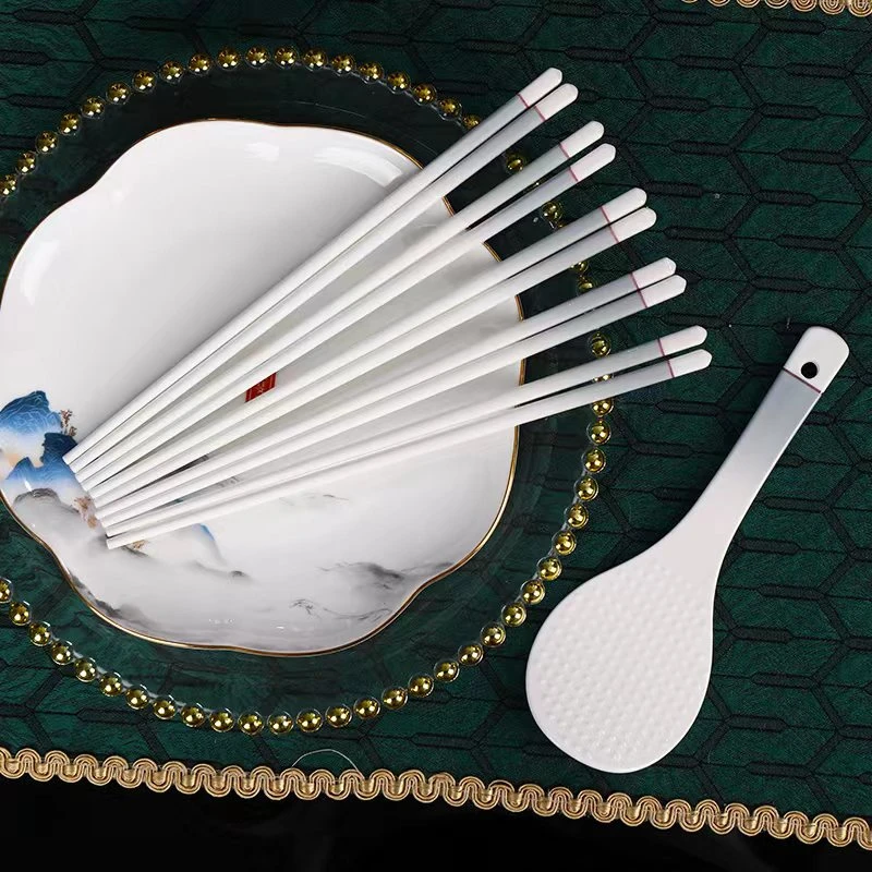 【渐变陶瓷筷子10双+同款饭铲】破损补发