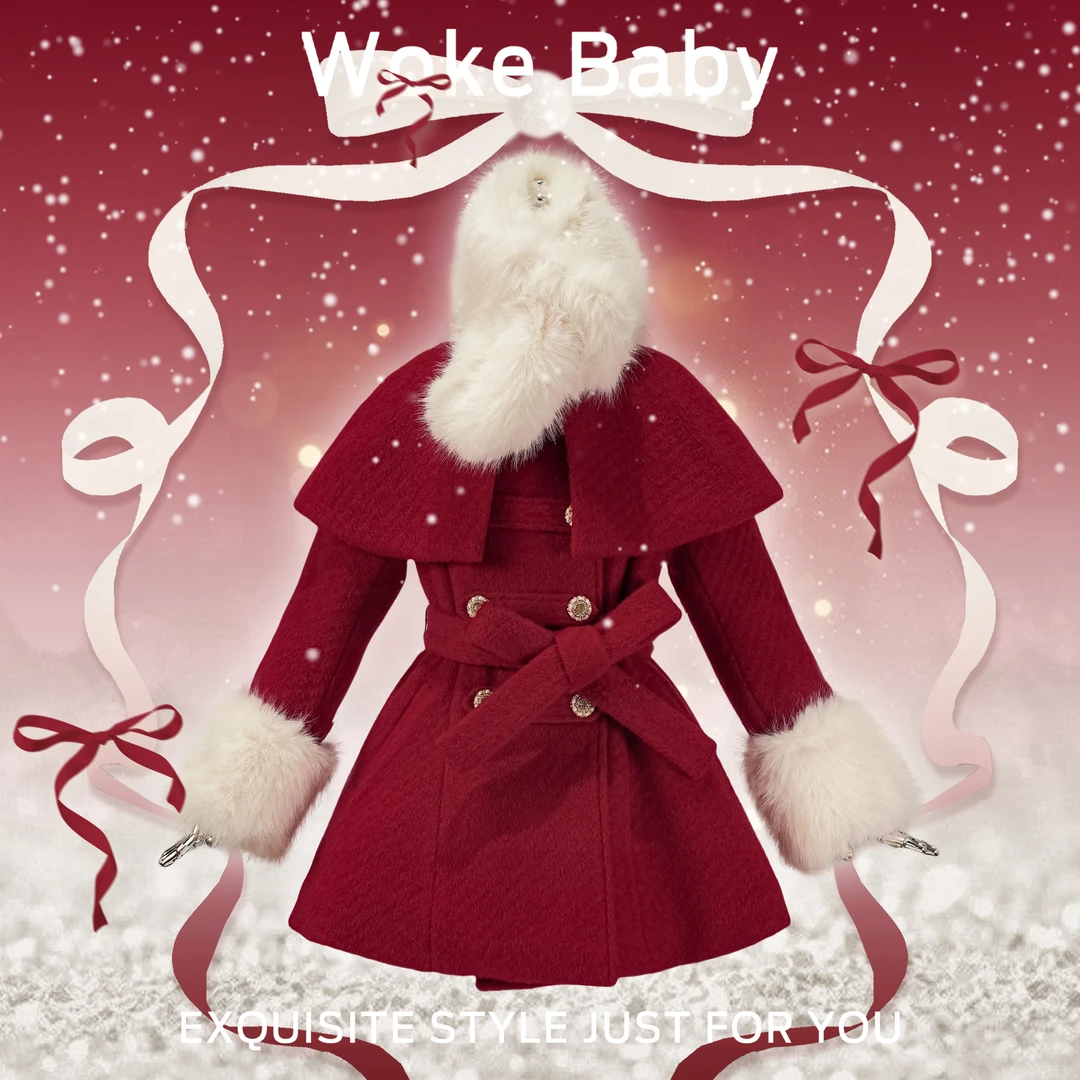 女童秋冬季加绒加厚上衣外套汉服 V10205