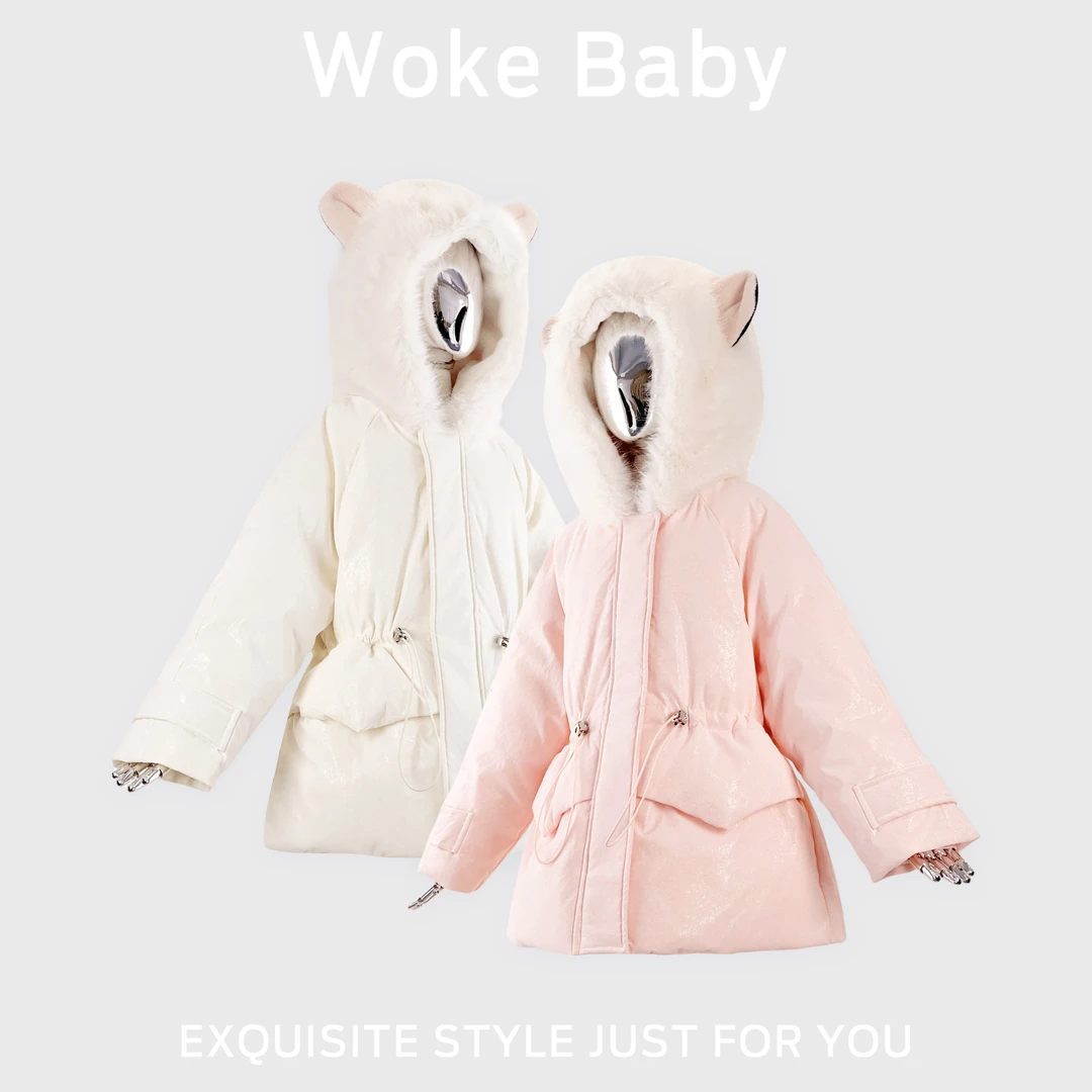 羽绒服三防免洗女童冬季90白鸭绒新款外套上衣儿童V9838