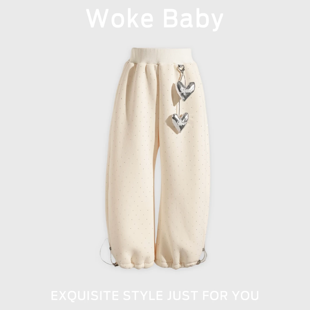 女童秋冬季裤子新款时尚洋气儿童汉服百搭长裤V10096