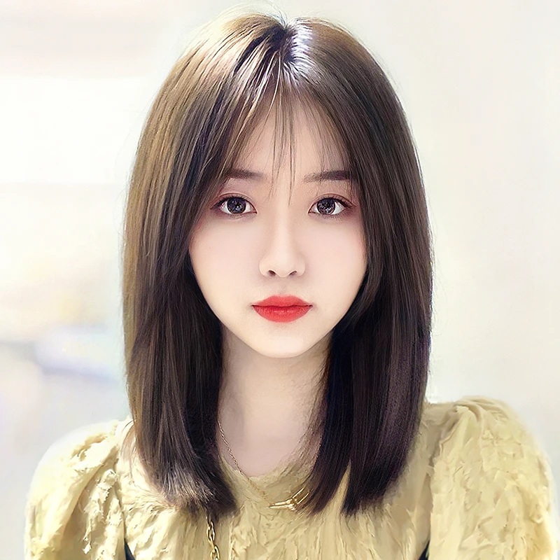 假发真发全真人发自然长发全头套女新款全真发锁骨整顶假发套洋气
