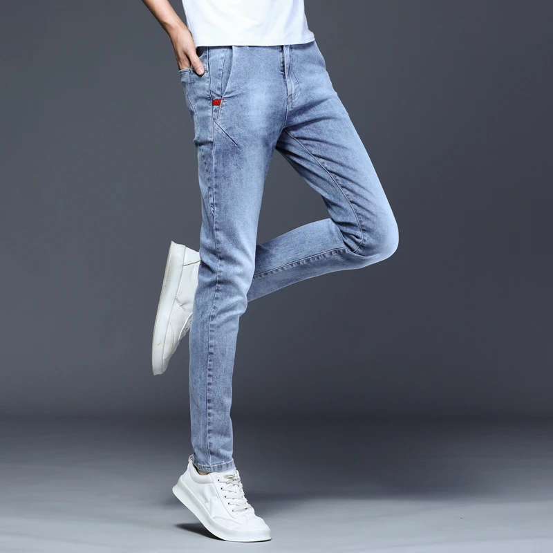 修身小脚牛仔裤男韩版休闲高端2024新款男款男弹力裤子潮流牛仔裤
