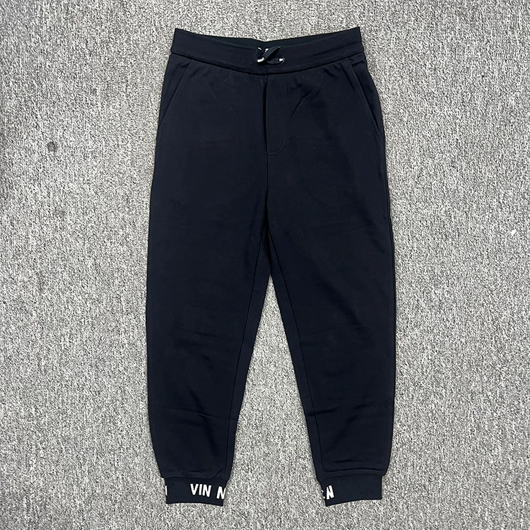 9分男卫裤情侣款式毛圈休闲卫裤针织时尚百搭黑色经典运动卫裤