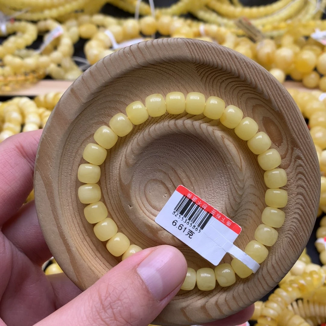 琥珀手链未镶嵌小***爬蜜蜡