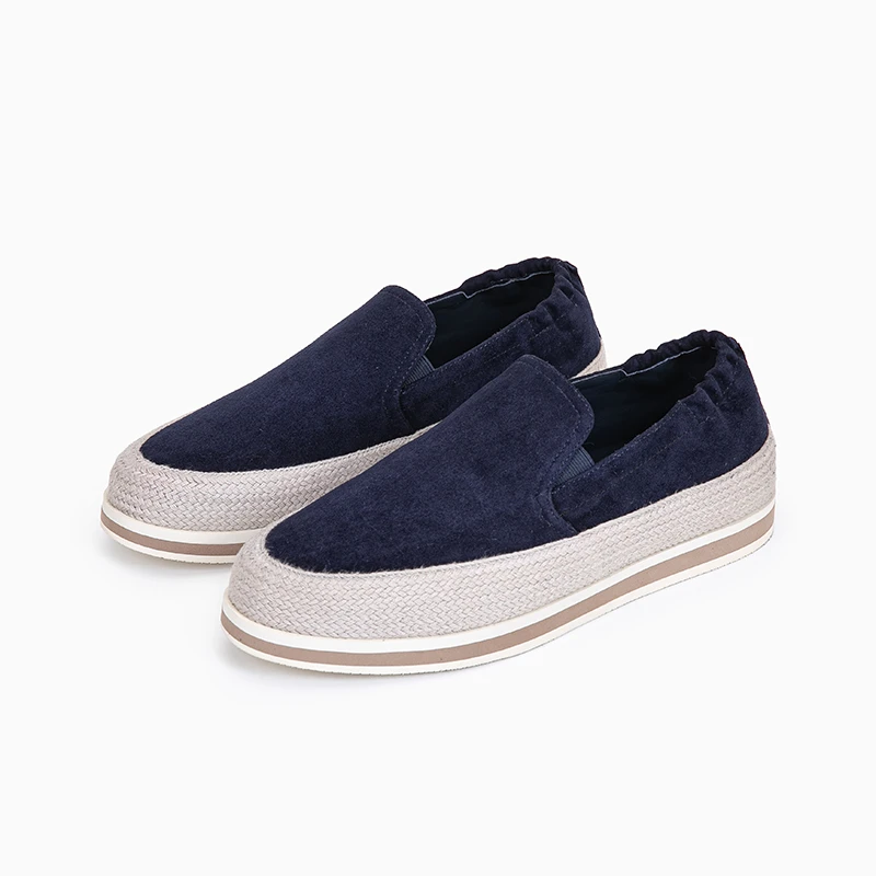 普啦家奢侈品时尚百搭乐福鞋头层牛皮大牌高端系带夏季渔夫潮牌男