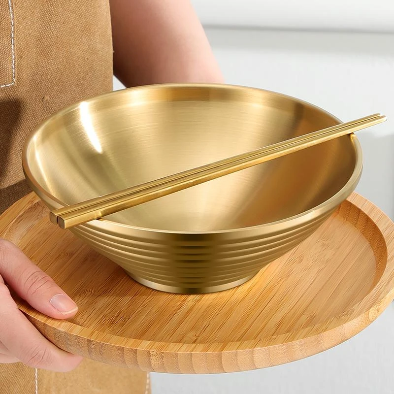 斗笠碗家用316不锈钢拉面碗商用麻辣烫螺蛳粉大号汤碗面馆专用碗