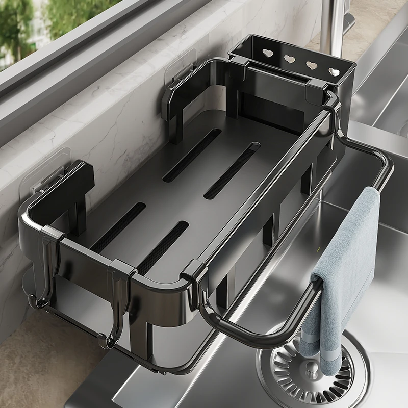 厨房水槽置物架沥水架水龙头新家入住置物架海绵抹布篮洗洁精洗碗