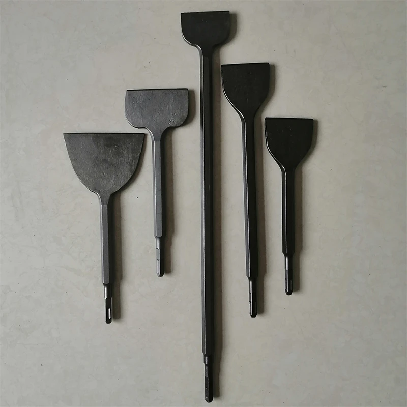 加长加宽四坑方柄电锤电镐扁凿圆柄钻头凿子扁铲冲击钻拆铜平铲