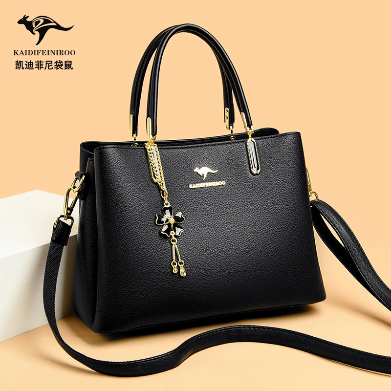 爆款正品时尚真皮简约妈妈包百搭韩版气质休闲单肩包潮流手提包包