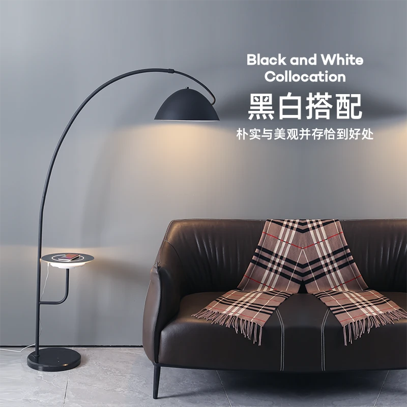 落地灯无线充电蓝牙中山灯具led吸顶灯现代简约家居灯具灯饰钓鱼