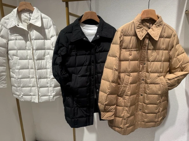 阿兰精选品牌衬衫式鸭鸭中长休闲大气外套促销款