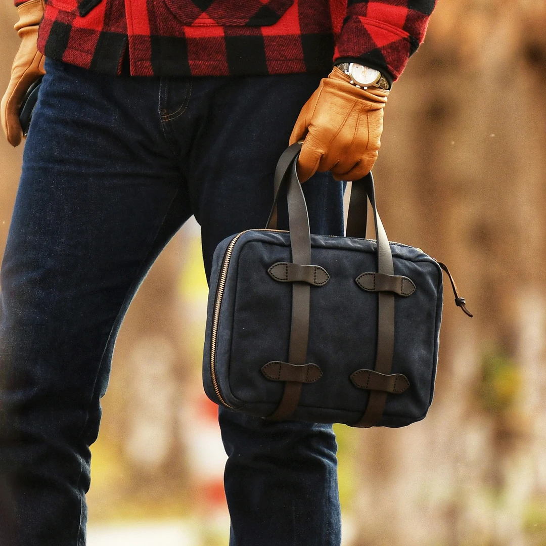 新款油蜡帆布小号公文包商务休闲时尚型男手提包办公ipad品质男包