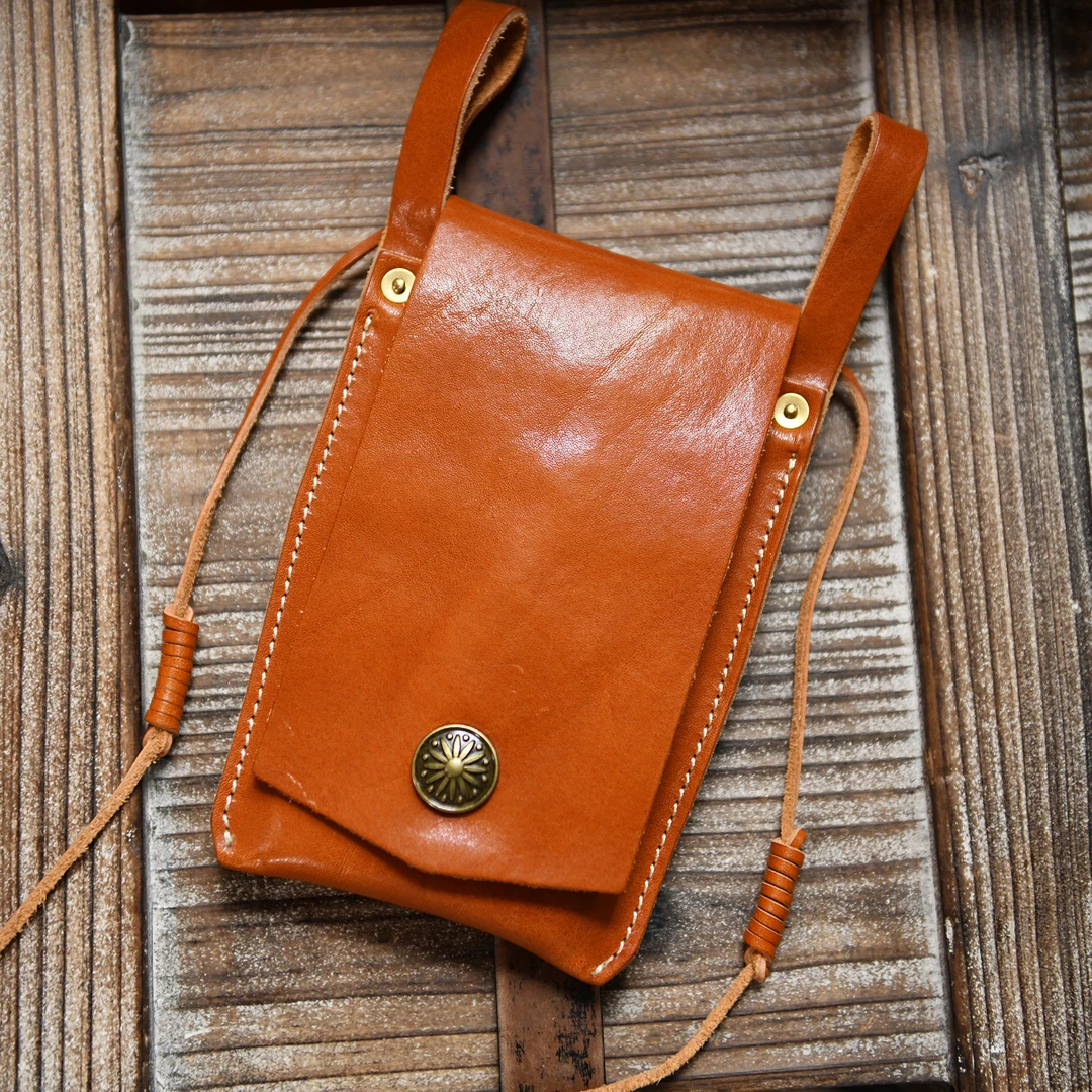 头层植鞣牛皮男士腰包真皮纯牛皮休闲手机包穿皮带随身机车腰挂包