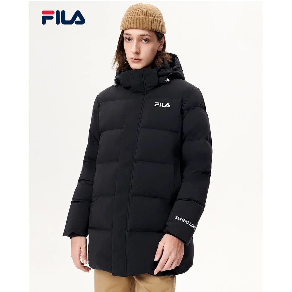 FILA斐乐官方情侣中长款秋冬季羽绒服加厚防风服F11M149904F