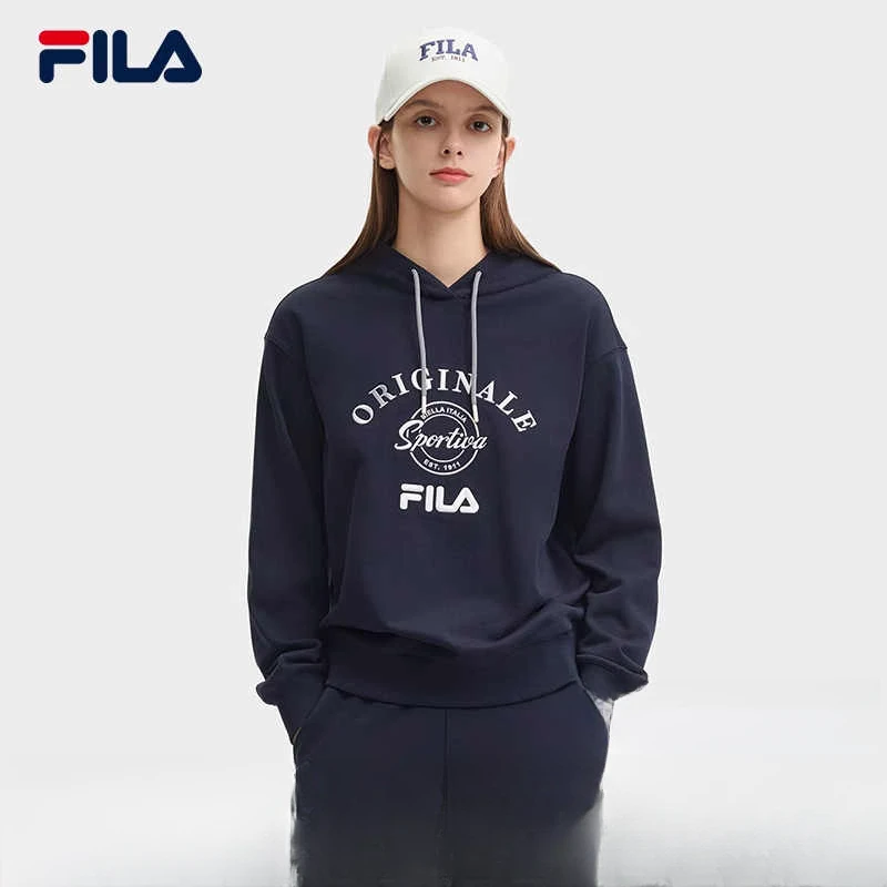 斐乐官方女连帽卫衣2024冬新款时尚休闲舒适上衣F11W449210F