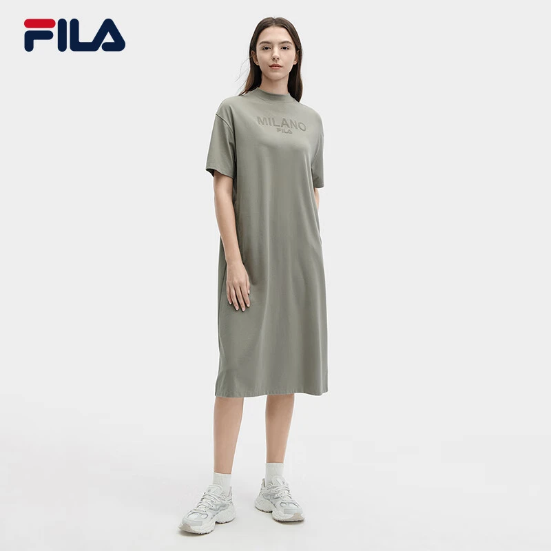 斐乐官方女子连衣裙24夏新款时尚简约休闲宽松收腰裙F11W425303F