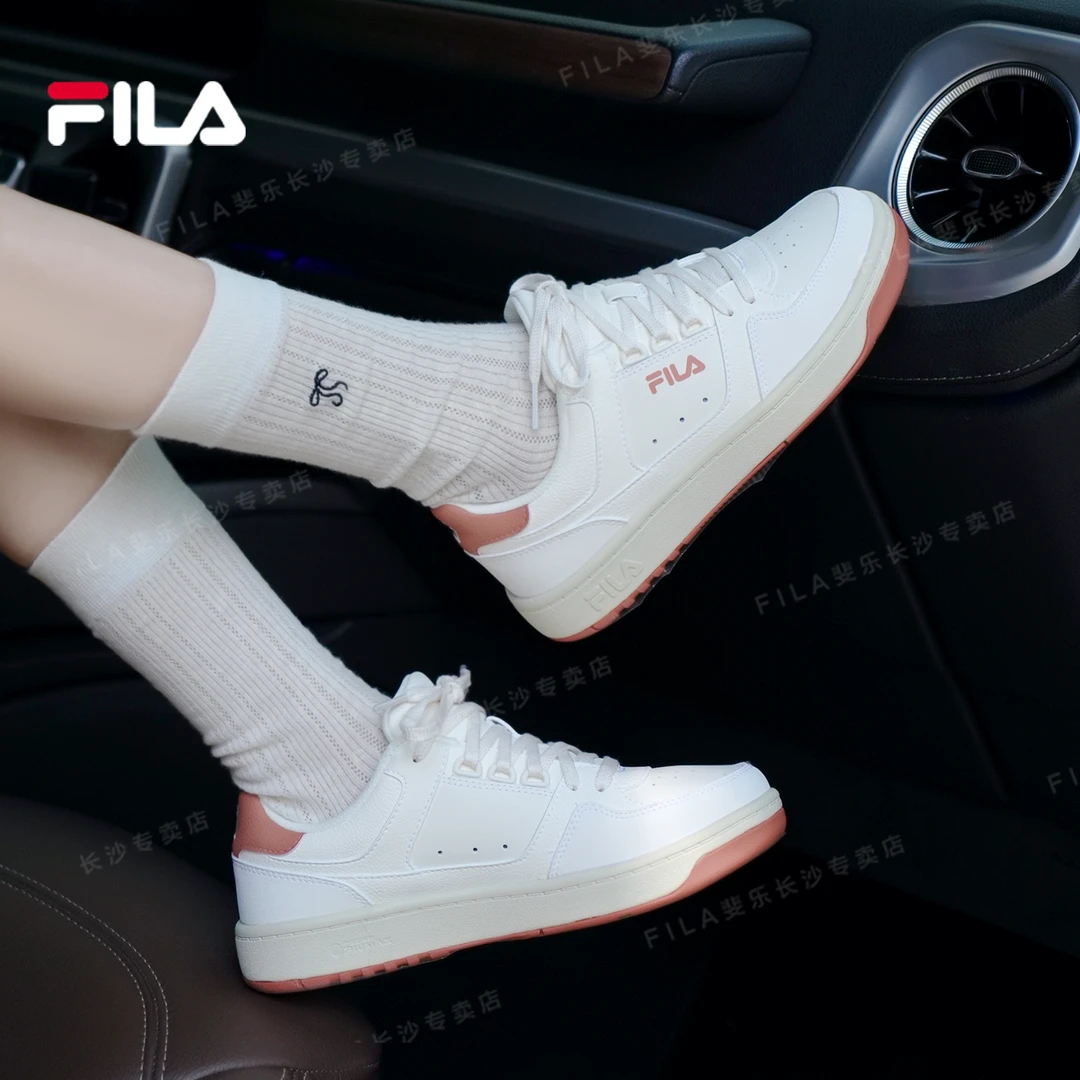 斐乐情侣款【圆盾鞋】舒适商务百搭复古休闲板鞋-F12W/M442207F