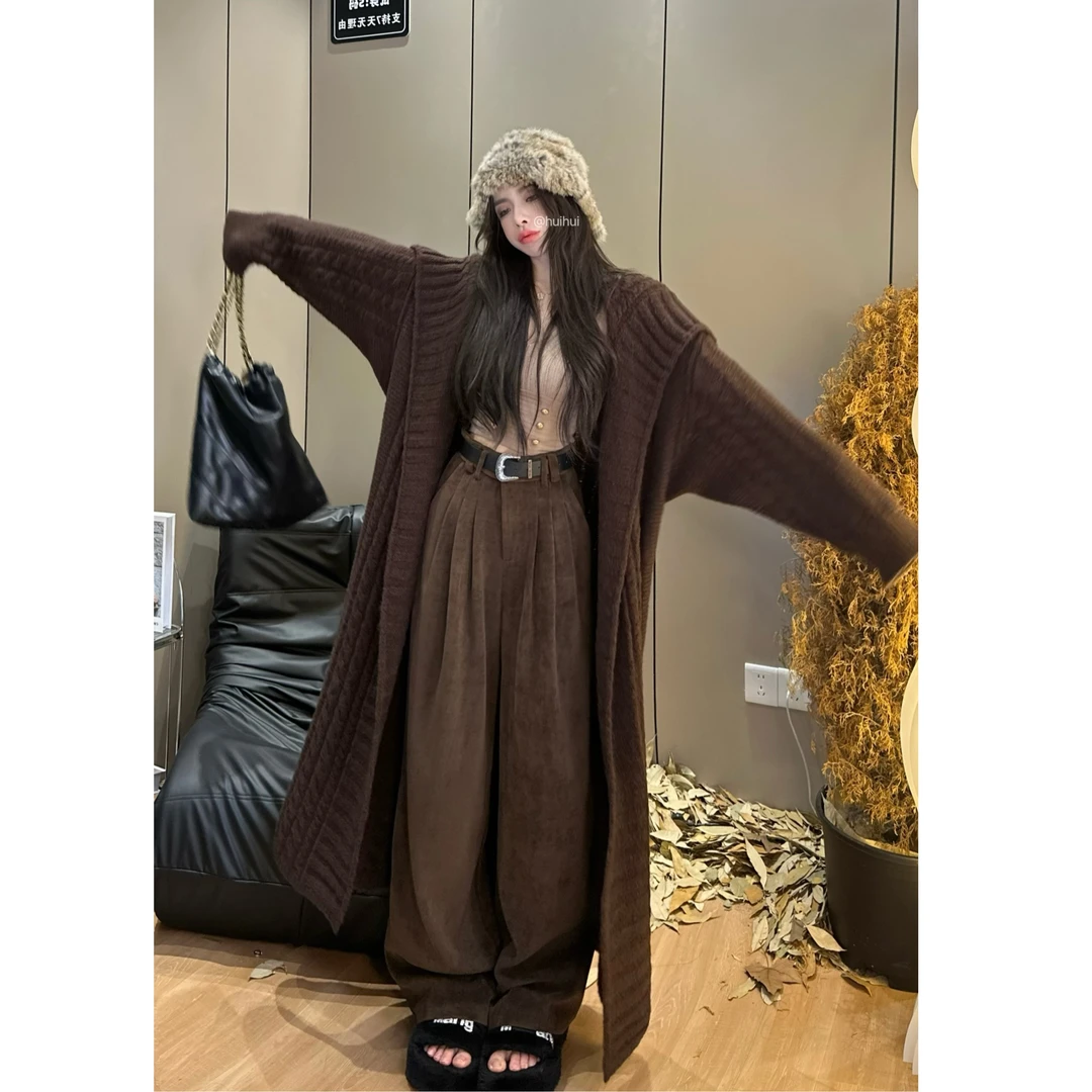 【灰灰穿搭】美拉德长款毛衣开衫