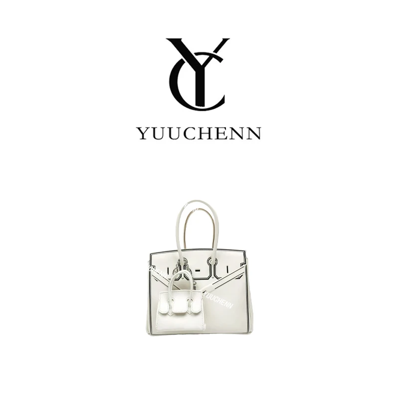 YUUCHENN“中古铂金”25cm原创设计高定真皮包 HH1189