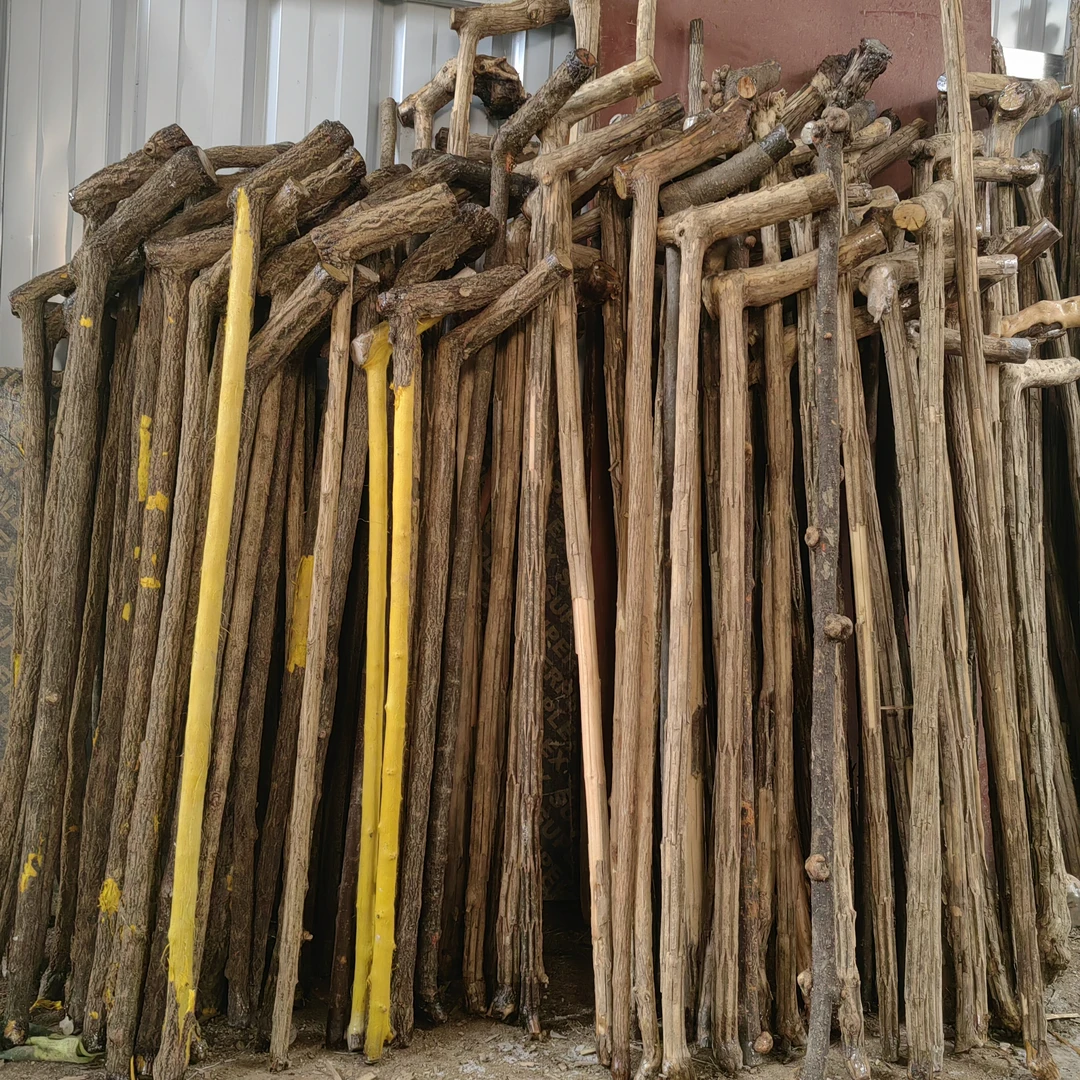 武术棍实木棍子，七字拐，车载根，把玩棍