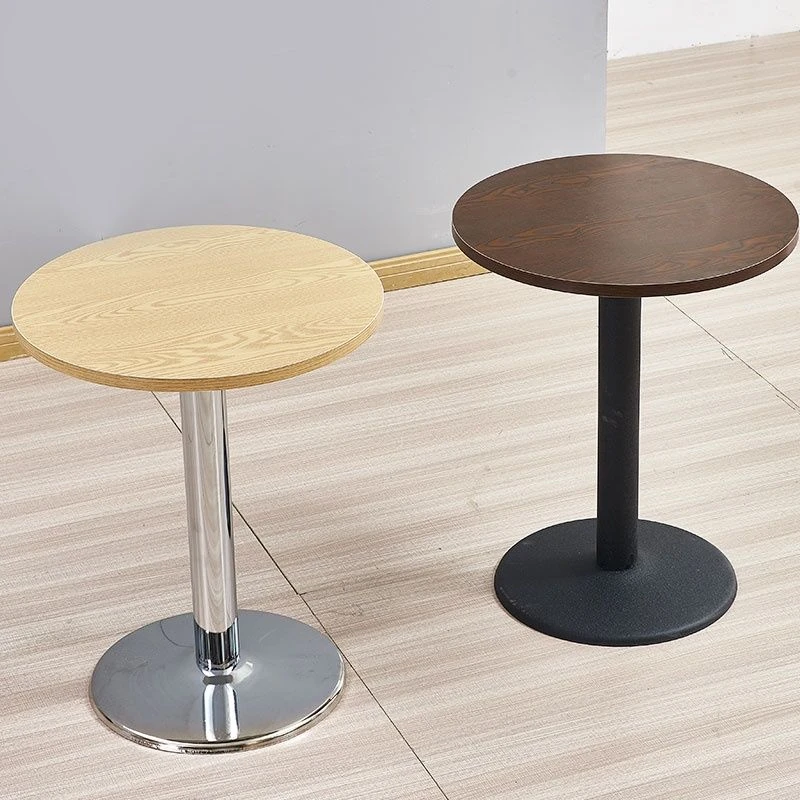 【厂家直销】简约休闲白色小圆桌会客接待洽谈圆形咖啡桌椅奶茶店小