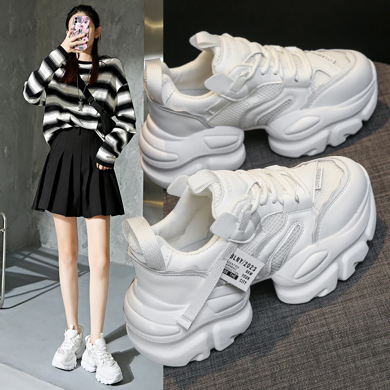 老爹鞋女款2025爆款百搭运动鞋网红厚底ins韩版时尚系带休闲鞋