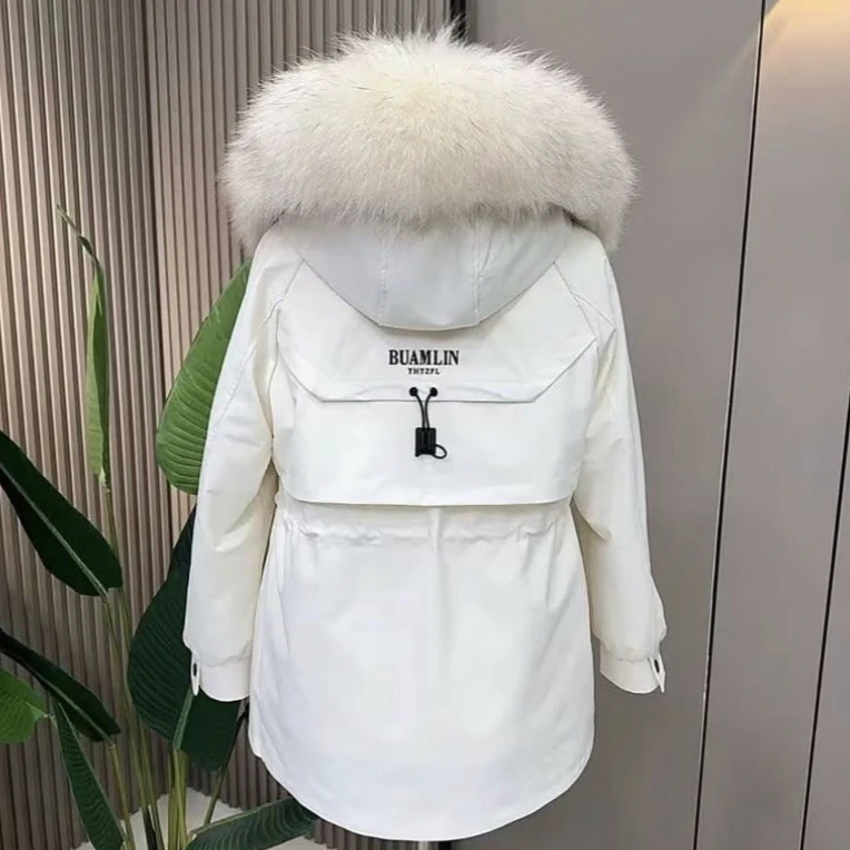 秋冬新款工装加厚保暖中长款派克服