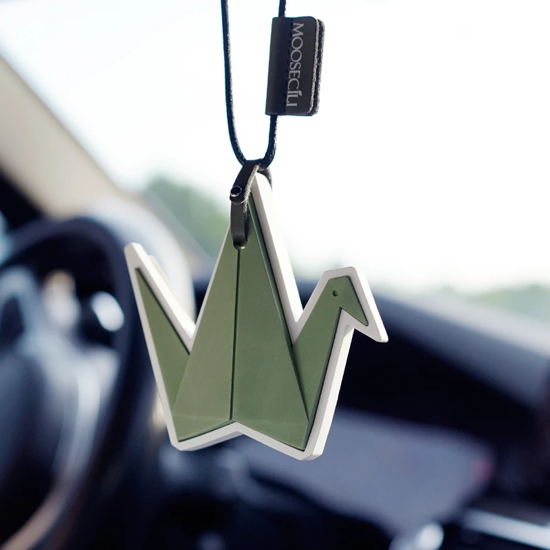 暮色十里千纸鹤汽车载后视镜香熏汽车挂件内饰品扩香石持久留香氛