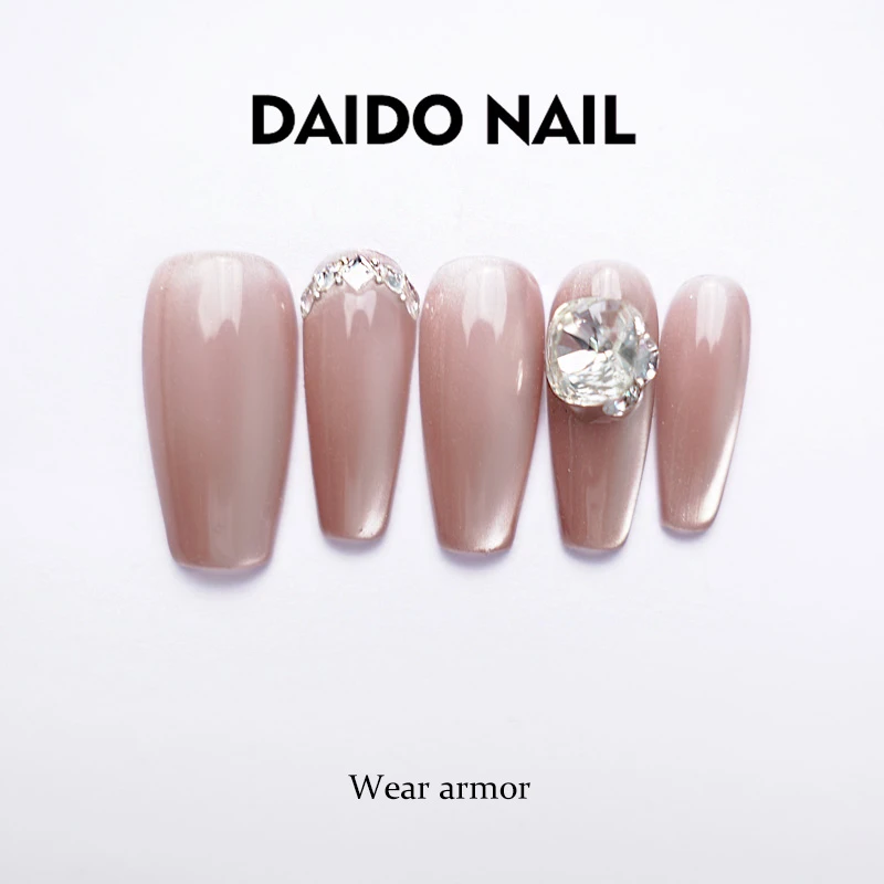 【皇后】Daido黛朵设计师款手工穿戴甲夏季新品晕染裸色手绘T022
