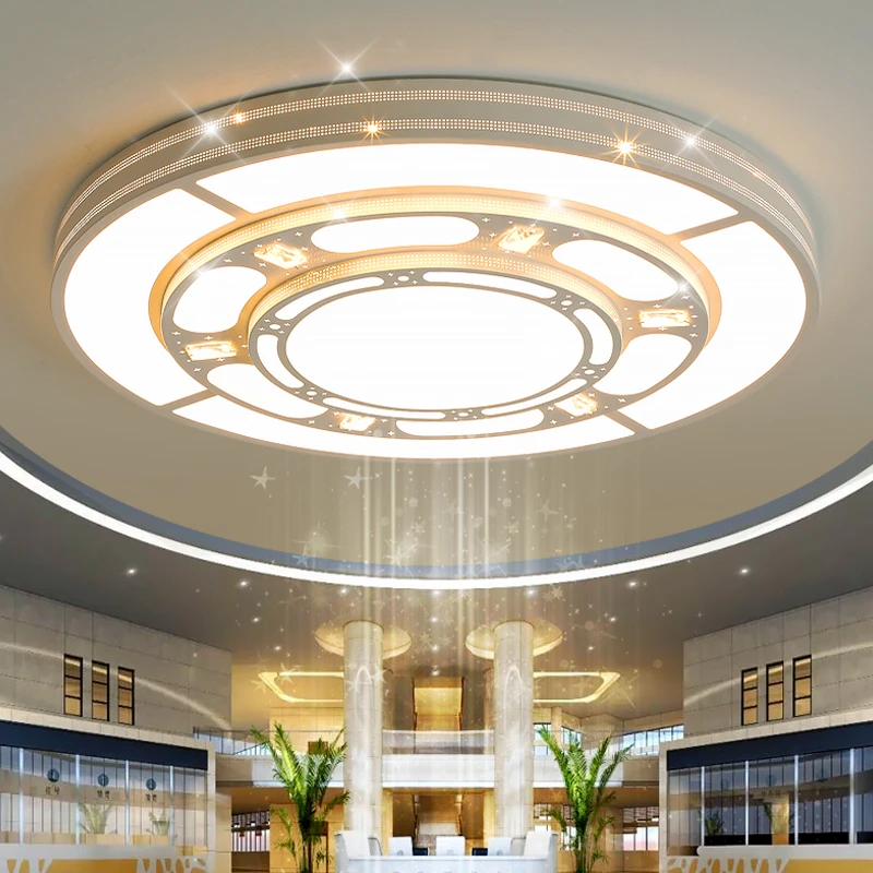 客厅灯2025年新款大圆灯简约现代大气会议室大厅主吊灯led吸顶灯