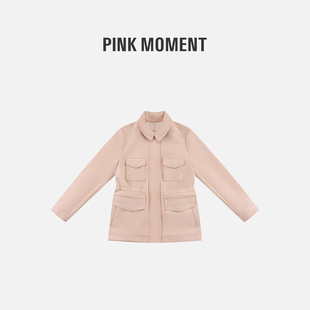 PM王囡囡 “见习爱神” 粉色双口袋夹克外套 NC1D0871