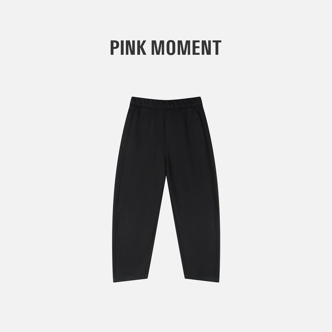 PM王囡囡 “长腿妹妹”黑色秋冬萝卜裤加厚加绒休闲裤 NC1D1001