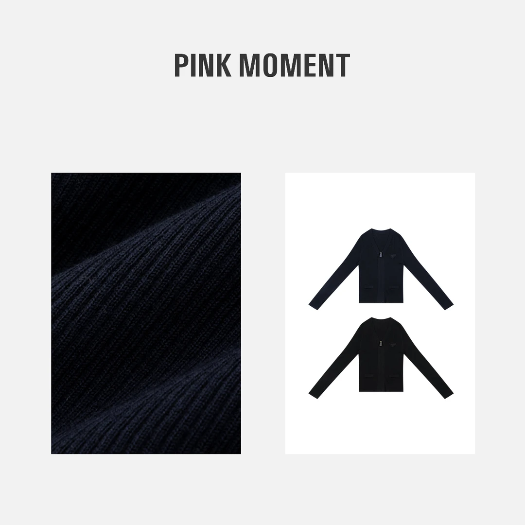 PM 拉链V领针织外套 NC1C0256