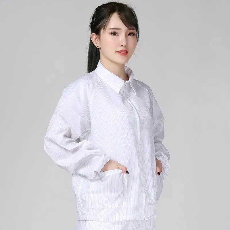 防静电服分体服男工作服套装蓝色防尘服女白色洁净服无尘衣服