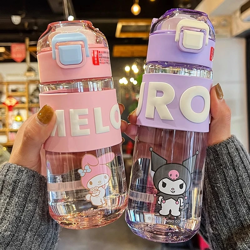 三丽鸥库洛米儿童水杯女孩夏天tritan直饮杯子上学专用小学生水壶