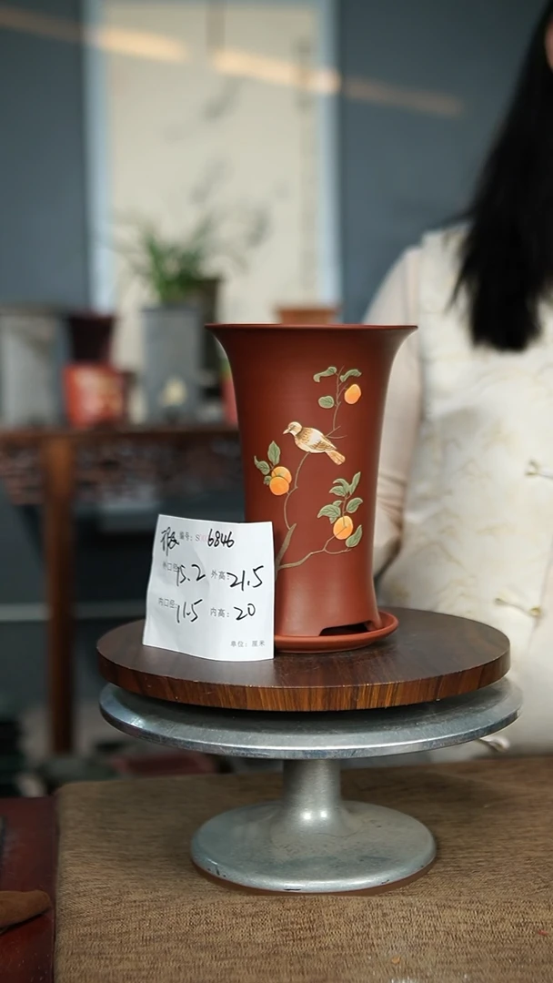 【闪购商品】紫砂花盆6846+Z 瑕 紫砂花盆