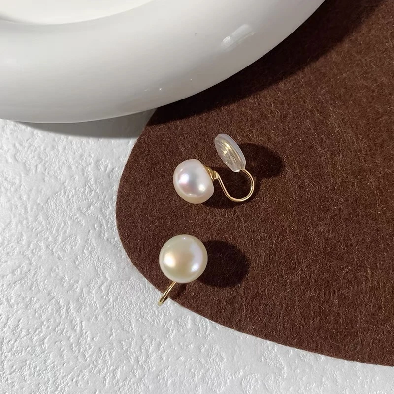 无耳洞耳夹天然淡水珍珠无痛蚊香盘女气质高级感ins法式小众简约