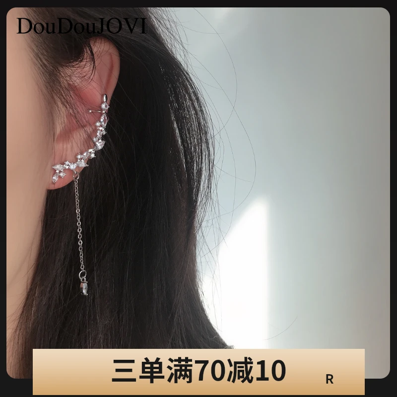 铜合金耳饰 【冰翎】水滴耳坠耳骨夹仙气森系超仙精灵耳蚊香盘