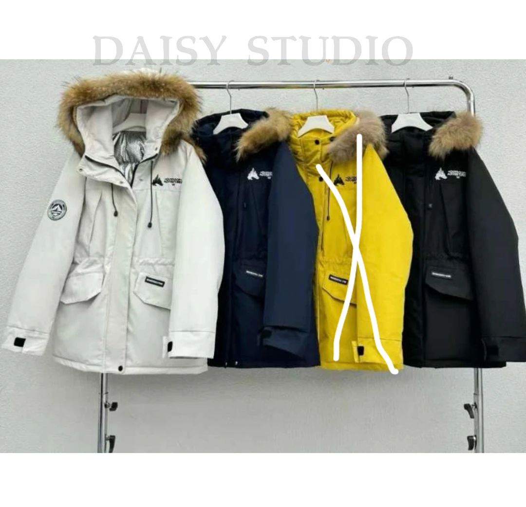 【DAISY】工装派克羽绒服女中长款加厚保暖冬季外套